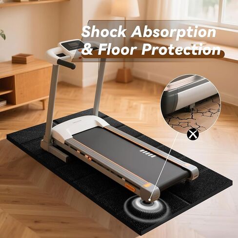 Walking Pad Mat for Carpet, Treadmill Mat for Hardwood Floors, Bike Mats Compatible with Peloton – Non-Slip Exercise Mats, Shock Absorbing & Floor Protection for Home Gym Use (84" Lx 36" W x0.24 Th) in Kuwait