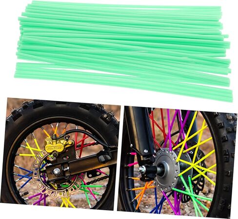 Abaodam 144Pcs Reflective Wheel Covers for Dirt Bikes Motorcycles Lightweight Sleeves for Spokes Protection Decoration Night Visibility in Saudi Arabia