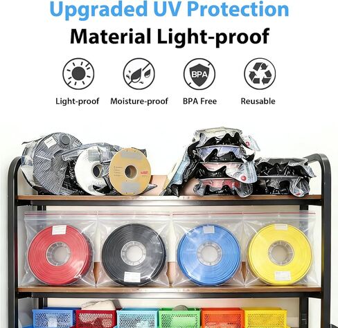 30pcs 3D Printer Filament Storage Bags Vacuum Storage Bags Kit 3D Printer Accessories with 30 Desiccants, Auto Pump, 6 Sealing Clips, Dust Proof, Humidity Resistant (12.6 * 13.38 in) in Kuwait