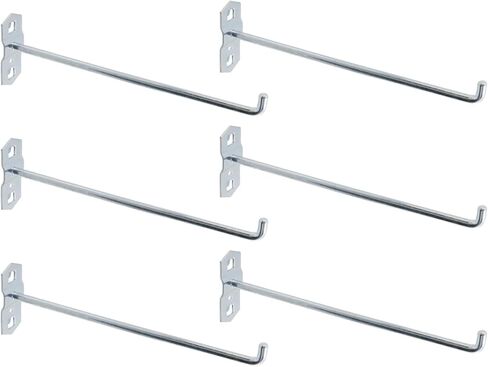 Pegboard Hooks Heavy Duty Metal Steel 3/8" Square Hole Peg Hooks Suitbale for 1.5" Spaced Pegboards Garage Wall Hooks for Organizing Tools in Home or Garage 8" Long - 6pcs in Saudi Arabia