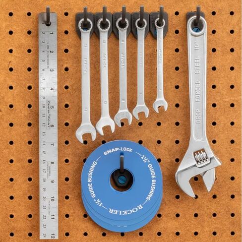 ROCKLER Hang-Tight Pegboard C Hooks for Hanging Tools - Secure Hold Heavy Duty Pegboard Hooks w/Locking Design - Ideal Wall & Shelf Organizers to Provide A Snug Fit On Both Steel & Hardboard Panels in Saudi Arabia