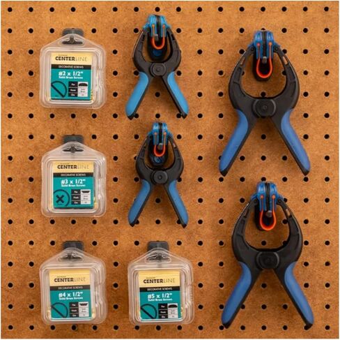 ROCKLER Hang-Tight Pegboard C Hooks for Hanging Tools - Secure Hold Heavy Duty Pegboard Hooks w/Locking Design - Ideal Wall & Shelf Organizers to Provide A Snug Fit On Both Steel & Hardboard Panels in Saudi Arabia