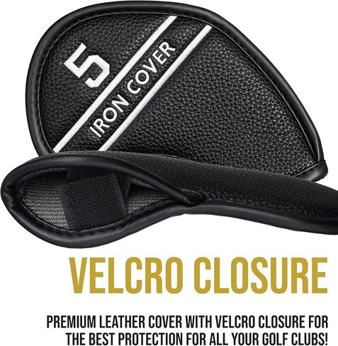 Synthetic Leather Golf Iron Covers, 12 Pack, Golf Wedge Covers, Iron Covers for Golf Clubs, Hampton Distribution in Kuwait