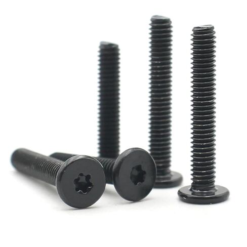 Black 304 Stainless Steel M5 M6 6/8/10-55MM Six-Lobe Flat Wafer Head Screw Bolt 10Pcs(18mm,M6 (10pcs)) in Saudi Arabia