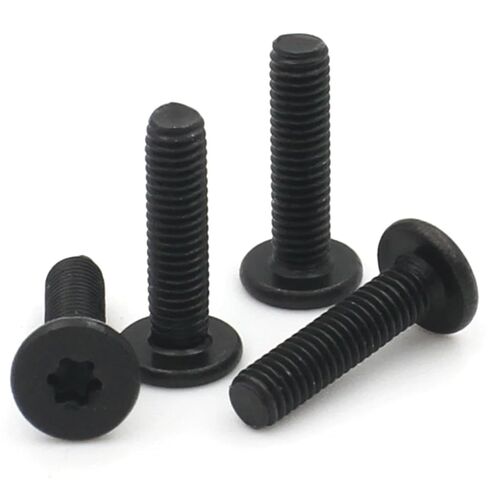 Black 304 Stainless Steel M5 M6 6/8/10-55MM Six-Lobe Flat Wafer Head Screw Bolt 10Pcs(18mm,M6 (10pcs)) in Saudi Arabia