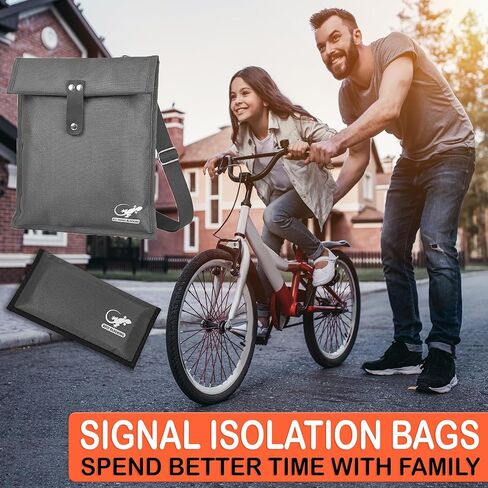 Faraday Bag RFID Signal Blocking for Tablets & Phones | Anti Theft Travel Pouch with Magnetic Closure | RFID Blocking Sleeves for Passport & Devices | Nylon Crossbody EMP Shield Bag in Kuwait