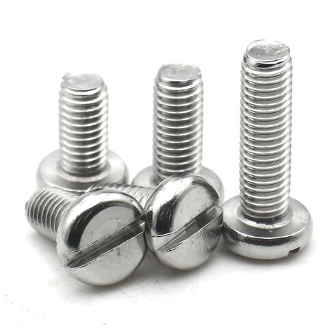 A2-70 304 Stainless Steel M6 M8 10/12/14/16-60MM Slotted Round Head Slot Column Cheese Screw Bolt 5/10Pcs(10mm,M6 (10pcs)) in Saudi Arabia