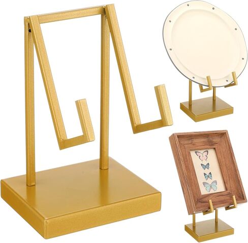 Shimeaao Metal Display Easel Black Tabletop Stand Stand Modern Abstract Tabletop Display Holder for Books Photo Photo Frame Artor Record Abbts (7.87 × 5 × 3.15 بوصة) in Kuwait