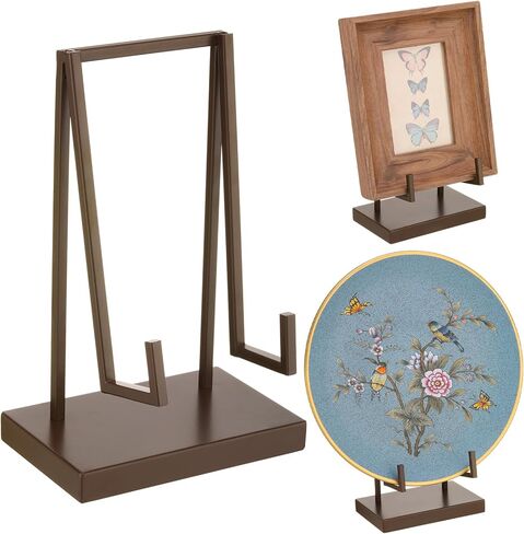 Shimeaao Metal Display Easel Black Tabletop Stand Stand Modern Abstract Tabletop Display Holder for Books Photo Photo Frame Artor Record Abbts (7.87 × 5 × 3.15 بوصة) in Kuwait