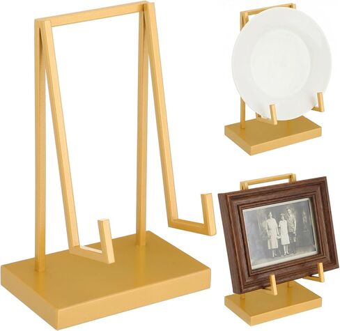 Shimeaao Metal Display Easel Black Tabletop Stand Stand Modern Abstract Tabletop Display Holder for Books Photo Photo Frame Artor Record Abbts (7.87 × 5 × 3.15 بوصة) in Kuwait