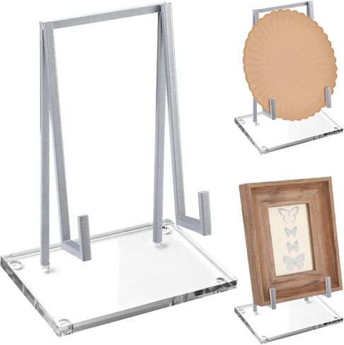 Shimeaao Metal Display Easel Black Tabletop Stand Stand Modern Abstract Tabletop Display Holder for Books Photo Photo Frame Artor Record Abbts (7.87 × 5 × 3.15 بوصة) in Kuwait