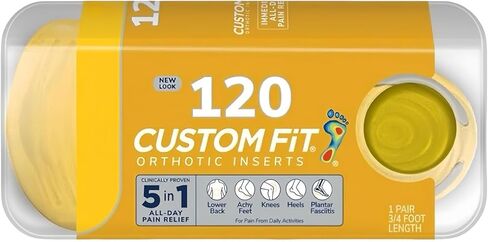 Custom Fit Orthotics 3/4 Length Inserts CF120, Arch Support Insoles for Men Women, Get Clinically Proven All-Day Relief from Lower Back, Knee, Plantar Fasciitis & Heel Pain, Achy Feet in Saudi Arabia
