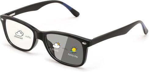FEISEDY Blue Light Blocking Glasses, Photochromic & UV400 Protection, TR90 Frame, Vintage Unisex Computer Eyeglasses B1264 in Saudi Arabia