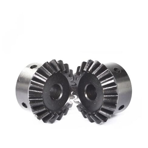 2Pcs Bevel Gear 1.5M12T Inner Hole 6/8mm 45# Steel 90 Degrees Meshing Angle Gears Screw M5 No Keyway(1.5M12T 6mm Hole) in Saudi Arabia