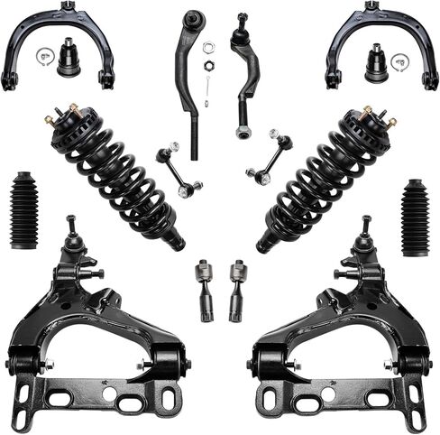 Detroit Axle - 16pc مجموعة التعليق الأمامي لـ Chrysler 300 Dodge Challenger Charger 2011 2012 2013 2014 ، 6 التحكم في الأسلحة العلوية والسفلية 2 قضبان التعادل 4 قضبان التعادل 2 مفاصل الكرة السفلية 2 أحذية استبدال in Kuwait