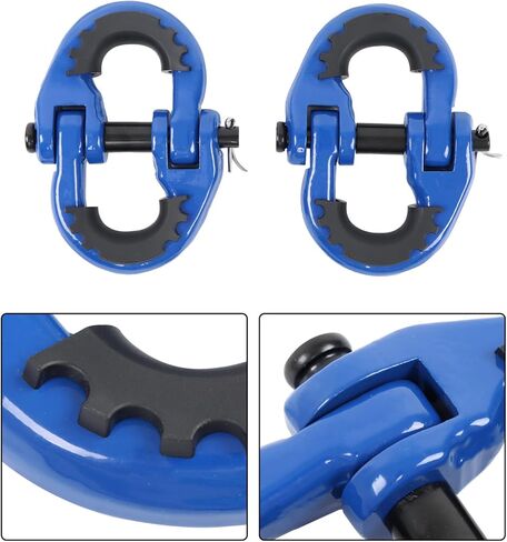 LABLT Blue 2 Pack 1/2" Safety Chain Connector Link G80 Tow Hitch Hammerlock Coupling Link Tow Chain Connector with 12000 lbs Loading in Saudi Arabia