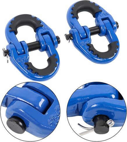 LABLT Blue 2 Pack 1/2" Safety Chain Connector Link G80 Tow Hitch Hammerlock Coupling Link Tow Chain Connector with 12000 lbs Loading in Saudi Arabia