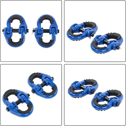 LABLT Blue 2 Pack 1/2" Safety Chain Connector Link G80 Tow Hitch Hammerlock Coupling Link Tow Chain Connector with 12000 lbs Loading in Saudi Arabia