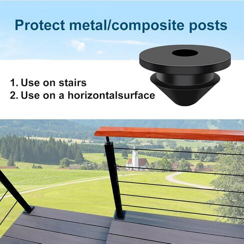 300Pack Cable Railing Rubber Grommets,Black 1/8" Cable Railing Kit Protector Sleeve Grommet for 1/8" 5/32" 3/16" Wire Rope, Cable Railing Kit for Indoor Outdoor Metal Posts in Saudi Arabia
