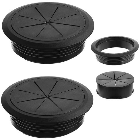 2 Pcs Desk Grommet 3.5" (90 mm), Flexible Cable Management Detachable Cable Cord Organizer ABS Plastic Grommet Hole Cover Desk Hole Cover for Office Home Table Through Countertop Wire Cables in Kuwait