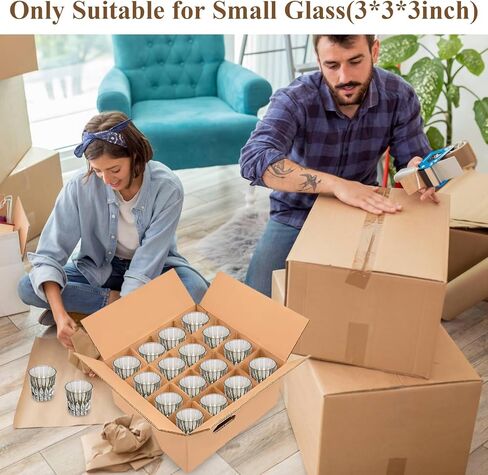 10 Set Moving Box Divider Kits, 13 x 13 x 3Inch Shipping Protective Cardboard Packing Dividers for Glassware Fruit Separation, Moving Kitchen Packing Supplies(Box Not Included) in Kuwait