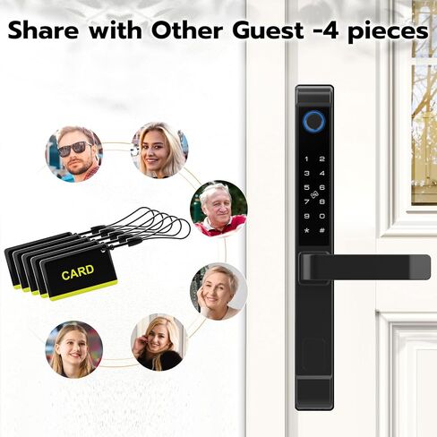 5PCS 13.56hz RFID Key Fob IC Card Keypad Card for Security Door Lock Entry Access Control System in Kuwait