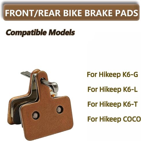 Sintered E-Bike Brake Pads for Hikeep K6-G/K6-L/K6-T/COCO, Rear Front Disc Brake Pads, Electric Dirt Bike Accessories Replacement Parts for Hikeep in Kuwait