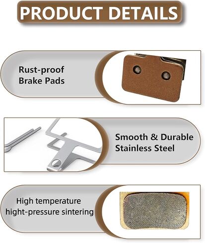 Sintered E-Bike Brake Pads for Hikeep K6-G/K6-L/K6-T/COCO, Rear Front Disc Brake Pads, Electric Dirt Bike Accessories Replacement Parts for Hikeep in Kuwait