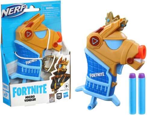 هاسبرو نيرف - Fortnite Micro Yond3r - مسدس صغير لإطلاق السهام، تاج قابل للإزالة و2 سهم رسمي من النخبة - للشباب والمراهقين والبالغين in Saudi Arabia