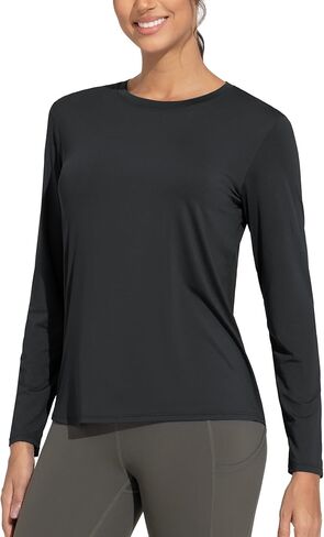 THE GYM PEOPLE Women's Ultra Soft Long Sleeve Workout Shirts Basic Crewneck Athletic Running Tops in Saudi Arabia