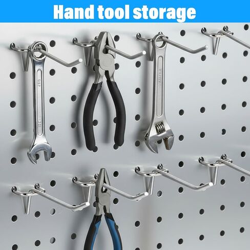 100 Pack Peg Board Hooks Silver 6 Inch Iron Pegboard Organizer Hook, Metal Peg Shelf Hooks for Pegboard 1/8 and 1/4 for Garage, Office,Kitchen, Store in Saudi Arabia