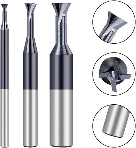 1pcs HSS 60 Degree Straight Shank Dovetail Cutter End Mill Slot Milling Cutter Tungsten Carbide Dovetail Milling Cutter 1.5-16mm T Slot Milling Bit End Mill in Kuwait