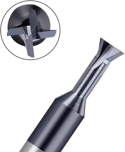 1pcs HSS 60 Degree Straight Shank Dovetail Cutter End Mill Slot Milling Cutter Tungsten Carbide Dovetail Milling Cutter 1.5-16mm T Slot Milling Bit End Mill in Kuwait