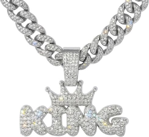 Cross Necklace for Men Stainless Steel Religious Retro Nail Cross Pendant Necklace, 24 Inch Rolo Chain in Kuwait