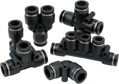 1pcs Pneumatic Fitting Tube Connector Fittings Air Quick Water Pipe Push In Hose Quick Couping 4/6/8/10/12/14/16mm PU PY PK PE PV SA(PE,12mm) in Saudi Arabia