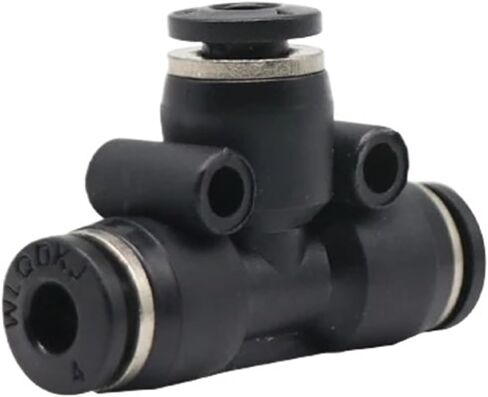 1pcs Black Pneumatic Trachea Connector Plastic Quick Insert Quick Connector T Tee PE-6/8/10/12/14/16 mm(PEG8-4-8 Black) in Saudi Arabia