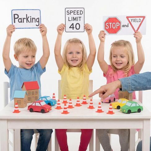 LLOUSSAK 50Pcs Mini Traffic Cones, 1 Inch Plastic Mini Construction Cones, Miniature Road Safety Cone for Training, Sports, Micro Landscape Sand Table, Model Roads in Saudi Arabia