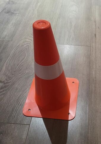 Professional Traffic Safety Cone, 12 Inch Height, Orange with Reflective Stripe, Heavy Duty Construction for Road and Construction Safety in Saudi Arabia