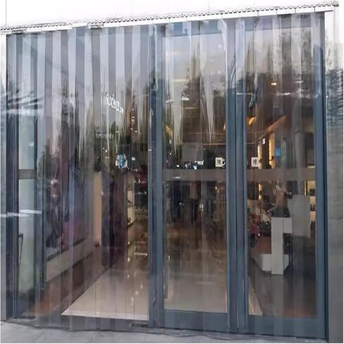 ستارة باب من شريط PVC الشفاف للمبردات والمجمدات، باب من البلاستيك الفينيل مقاس 82.68 × 86.61 بوصة للثلاجات التجارية، واستخدام المرآب والمستودعات الصناعية in Kuwait