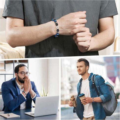 New Beginnings Gifts for Men, Class of 2026 Graduation Gifts, Adjustable Natural Stone Bracelet for Graduation New Job Birthday Retirement Father's Day, Inspirational Gift for Friends Son Coworker Dad in Saudi Arabia