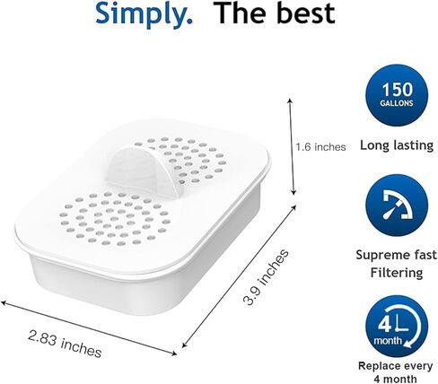 Replacement Filters for All Nakii® Pitcher Filtration System, Fits Nakii® NFP-100, Reduces Chlorine, Last Up to 3 Months or 150 Gallons (Pack of 3) in Saudi Arabia