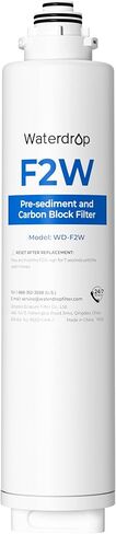 Waterdrop F2W Filter, Only Replacement for X8-PRO & X12-PRO Dual Flow Tankless Reverse Osmosis System, 6-month Lifetime in Saudi Arabia