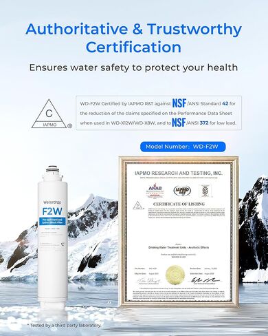 Waterdrop F2W Filter, Only Replacement for X8-PRO & X12-PRO Dual Flow Tankless Reverse Osmosis System, 6-month Lifetime in Saudi Arabia