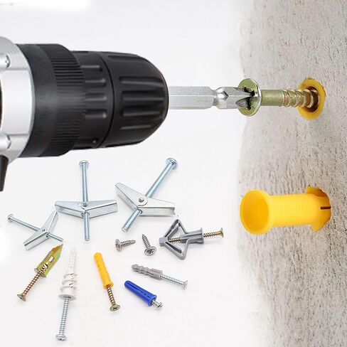 weideer 192Pcs Toggle Bolts 1/8" Heavy Duty Drywall Anchors and Screws Assortment Set Toggle Bolts and Wing Nut Kit with Nuts washers (48sets) in Saudi Arabia