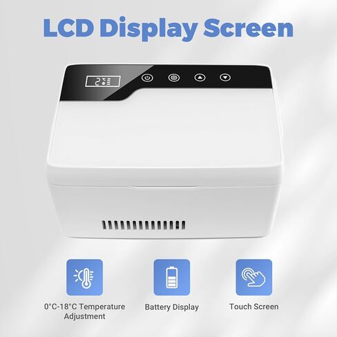 Electric Travel Insulin Cooler Case TSA Appoved, Mini Insulin Fridge Box, Portable Insulin Refrigerator, Rechargeable Diabetic Cooler Box, 2-18℃, Temperature Display, Built-in Battery (Large) in Kuwait