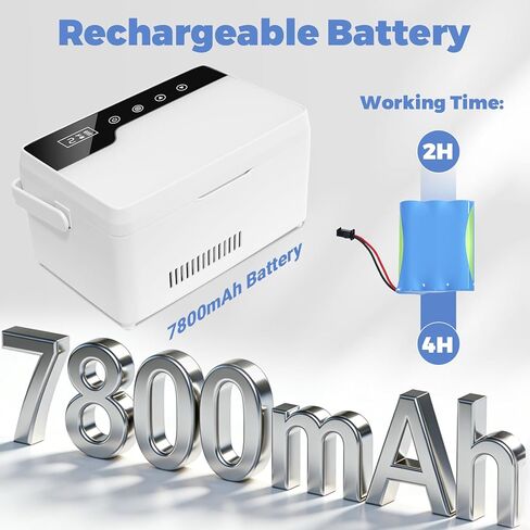 Electric Travel Insulin Cooler Case TSA Appoved, Mini Insulin Fridge Box, Portable Insulin Refrigerator, Rechargeable Diabetic Cooler Box, 2-18℃, Temperature Display, Built-in Battery (Large) in Kuwait