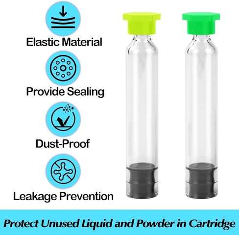 GFYYBKJ 24 قطعة من أغطية خرطوشة 3 مل، تستخدم لخراطيش أقلام 3 مل (12 مم × 64 مم)، غطاء مقاوم للتسرب والغبار وأغطية مقاومة in Kuwait