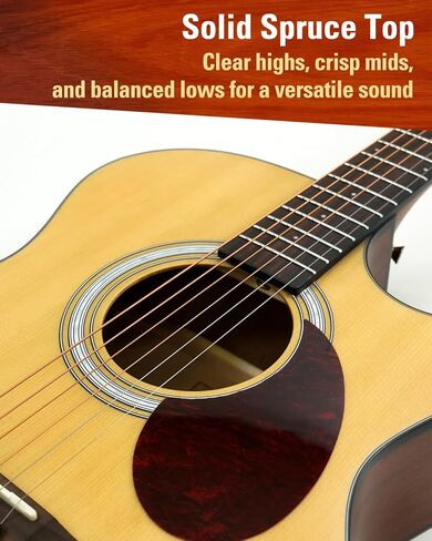 SIGMA 40" Acoustic Electric Guitar, OOO Cutaway, Name Brand EXP16 Strings, Solid Spruce Top, Satin Natural, Sapele/Mahogany Back & Sides, Right(OOOCE) in Saudi Arabia