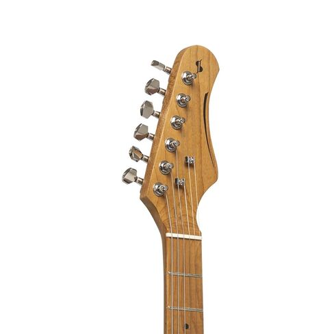 Stagg SES-55 SNB Series 55 Electric Guitar with Solid Paulownia Body l Tempered Maple Neck l 22 Fret Maple Fingerboard l Aged White 3-Ply Pickguard l Brilliant Sunburst Finish in Saudi Arabia