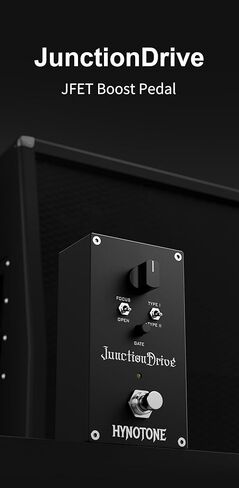 دواسة تعزيز HYNOTONE JunctionDrive JFET - تشويه طبيعي يشبه الأنبوب، بوابة ضوضاء مدمجة، أرضية منخفضة الضوضاء للغاية، محرك جيتار ديناميكي زائد وتعزيز نظيف in Kuwait